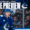 Canucks Return from Christmas Break for Saturday Night Matchup Against Sharks