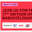 The 17th edition of the RadioTéléDON will be held on March 17