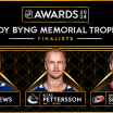 Finalistami Lady Byng Trophy jsou Matthews, Pettersson, Slavin 