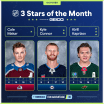 Makar, Connor, Kaprizov named 3 Stars of Month for October 2024