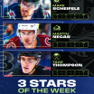 Scheifele, Necas, Thompson named NHL 3 Stars of Week March 9, 2026