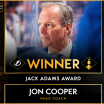 Tampa Bay Lightning Jon Cooper wins 2026 Jack Adams Award