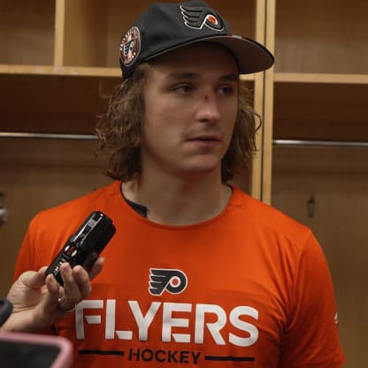 4/7 PHI @ NJD Postgame: Trevor Zegras | Philadelphia Flyers
