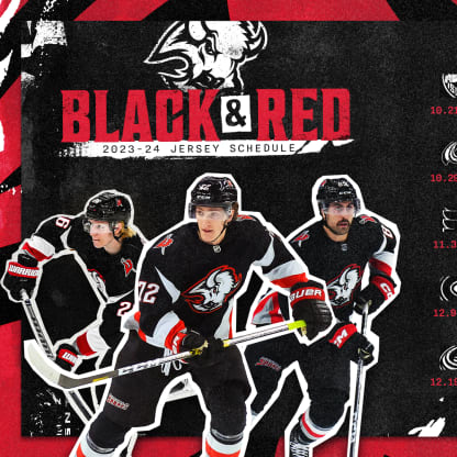 black and red buffalo sabres