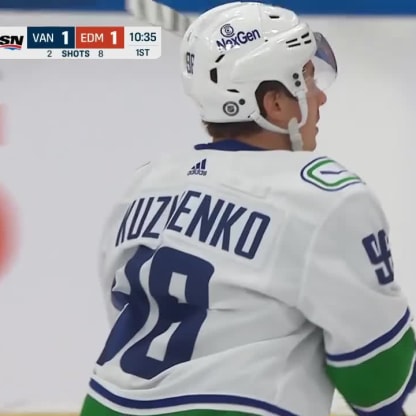 First NHL goal for Andrei Kuzmenko and it's a beauty! 