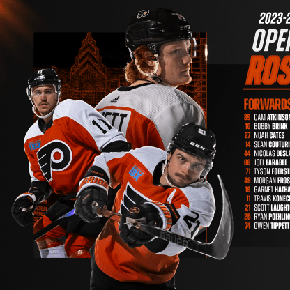 Flyers announce 2022-23 season opening roster