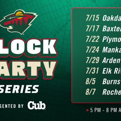 Minnesota Wild Announces Dates and Locations for 2025 Block Party