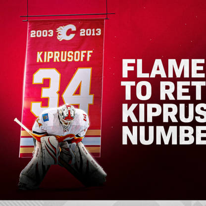 Calgary Flames To Raise Kiprusoff's Number To Rafters