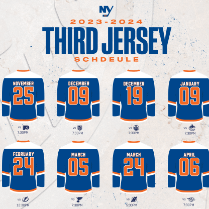 Islanders Third Jersey Schedule New York Islanders