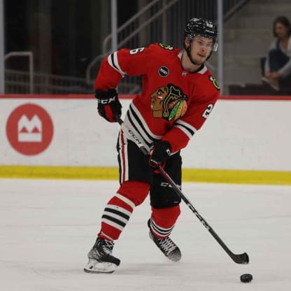 New Blackhawks prospect Marcel steals the show at presser