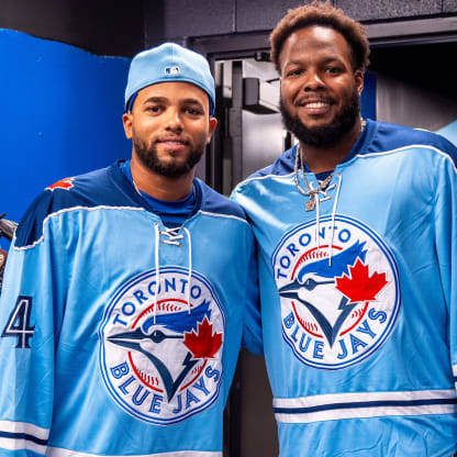 Toronto Blue Jays give away replica Springer hockey jerseys NHL