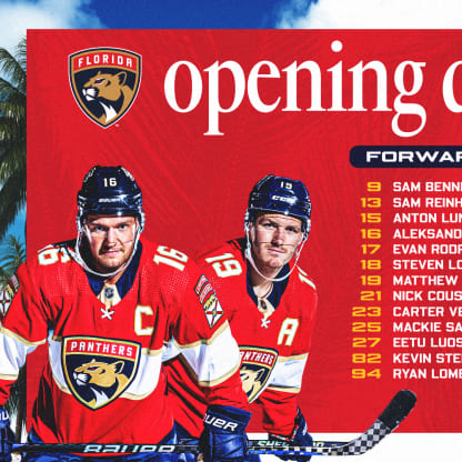 Florida Panthers 2022-23 Opening Night Roster : r/hockey