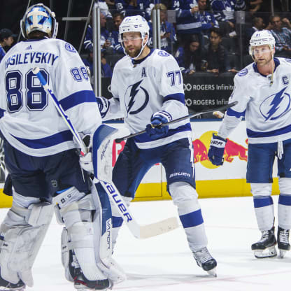 Anthony Cirelli of the Tampa Bay Lightning enters the stage during News  Photo - Getty Images
