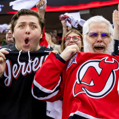 NHL New Jersey Devils 40th Anniversary 2023 Official Playoffs Game Hoc – Inglasco Inc.