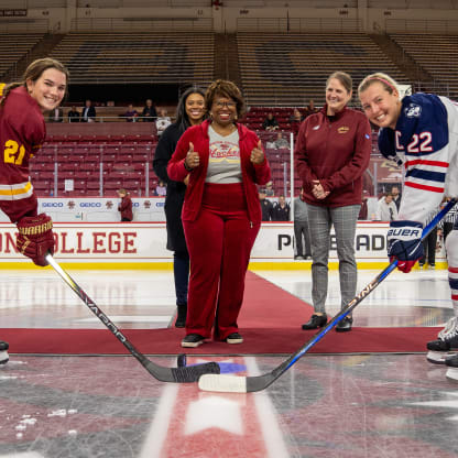 Boston College honors McCoy, school's 1st Black woman hockey player