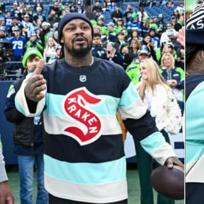 Lynch rocks Kraken Winter Classic sweater before Seahawks game NHL