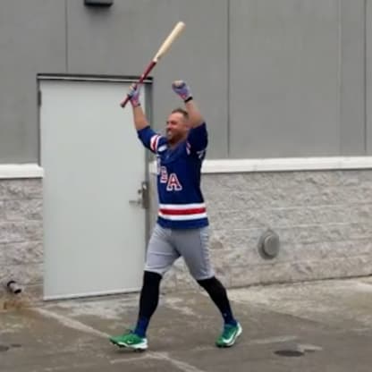 Blue Jays' George Springer celebrates Team USA's gold medal at Spring  Training | NHL.com