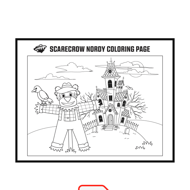 Scarecrow Nordy Coloring Page