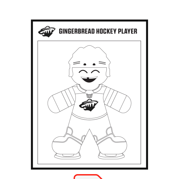 Gingerbread Hockey Player