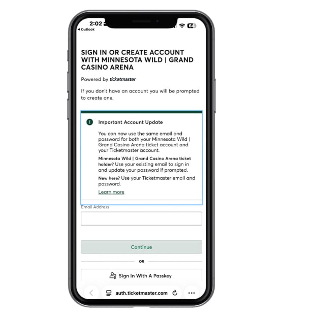 Step 2 - Sign into your My Wild Account