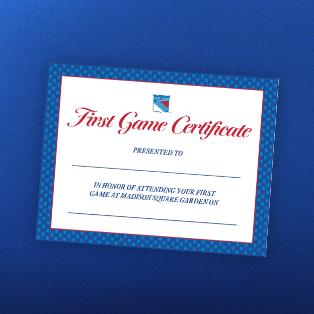 Official First Game Certificate