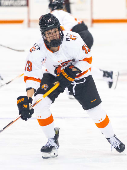 Color of Hockey Addie Alvarez hometown hero for RIT womens team