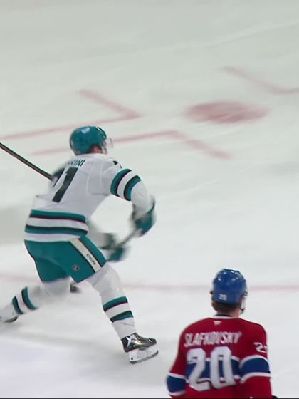 Macklin Celebrini with a Goal vs. Montréal Canadiens