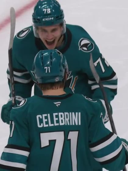 LAK@SJS: Celebrini scores PPG against David Rittich