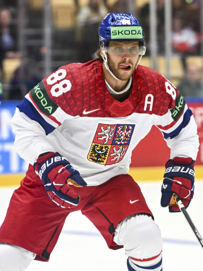 David Pastrnak helping Czechia build something at World Championship
