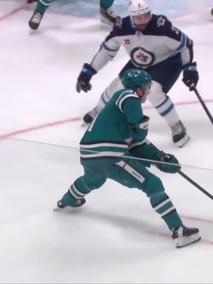 WPG@SJS: Celebrini scores PPG against Connor Hellebuyck