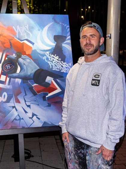 Canvases depicting Habs games