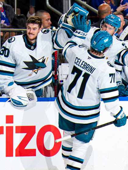 Celebrini's five-point night