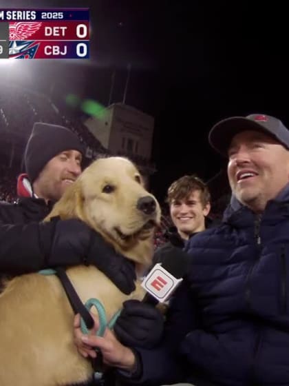 Kirk Herbstreit dog Peter NHL Stadium Series