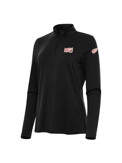 DET Centennial Merch Womens Black 1:4 Zip