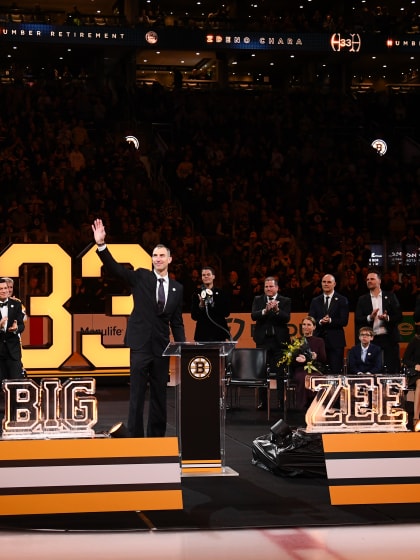 Chara, Teammates React to No. 33 Getting Raised to the TD Garden Rafters