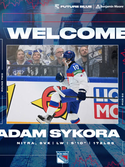 NYR Draft Adam Sykora Player Card