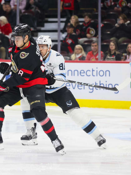 Tim Stuetzle Ottawa Senators gewinnt das deutsche Duell gegen JJ Peterka Utah Mammoth