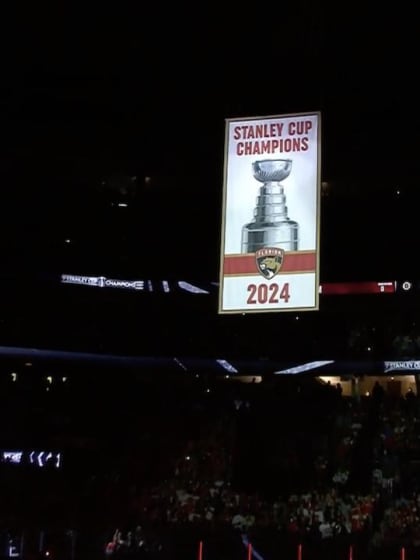 Florida Panthers raise Stanley Cup championship banner