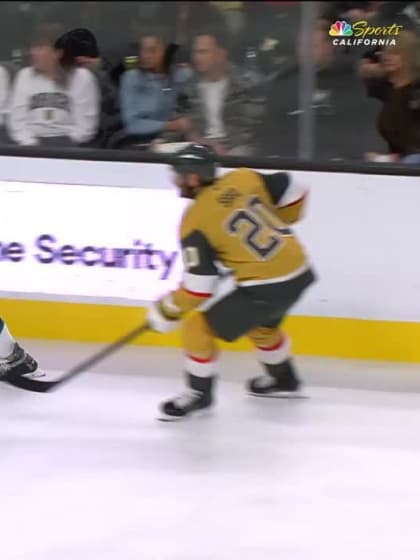 SJS@VGK: Celebrini scores goal against Carter Hart