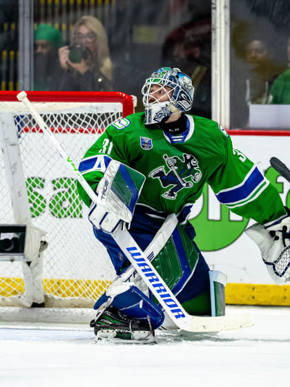 Arturs Silovs making most of AHL playoff experience with Canucks affiliate