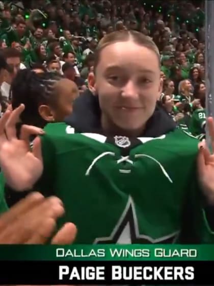 WNBA Paige Bueckers wears Dallas Stars jersey for Game 4