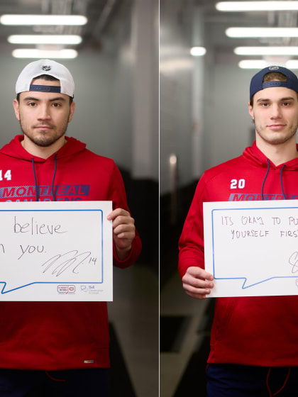 Habs share messages in support of mental health