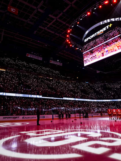 Calgary Flames Columbus Blue Jackets honor Johnny Gaudreau with pregame tribute