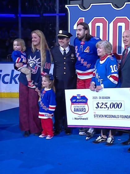 Mika Zibanejad vinnare av Steven McDonald Extra Effort Award
