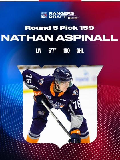 NYR 2024 NHL Draft Round 5 Nathan Aspinall