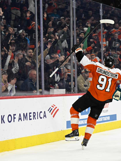 Första målet med Philadelphia Flyers för Carl Grundström