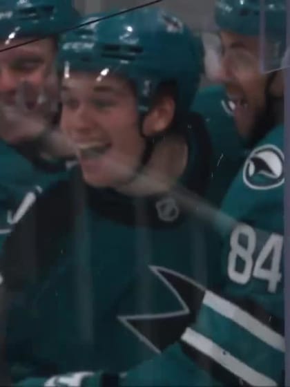 LAK@SJS: Celebrini scores goal against David Rittich