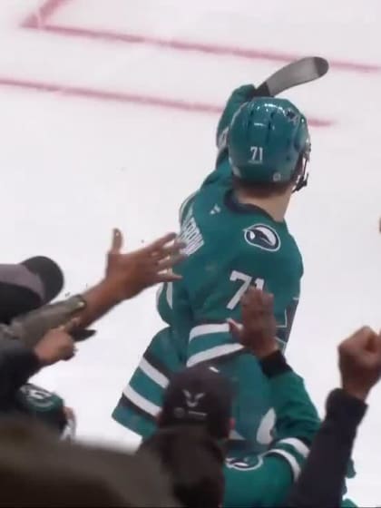 SEA@SJS: Celebrini scores goal against Philipp Grubauer