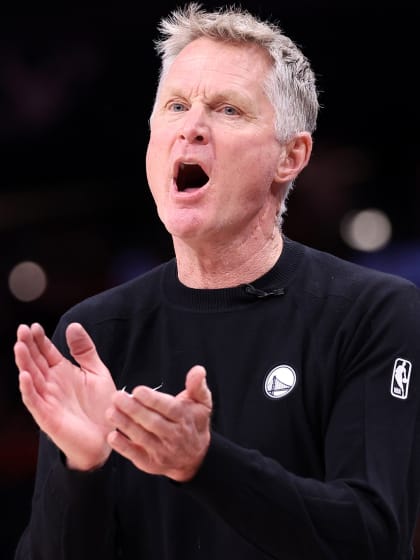 Warriors head coach Steve Kerr cheering on Macklin Celebrini 2026 Olympics