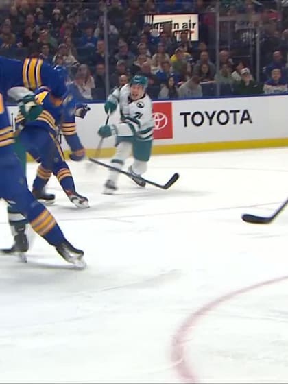SJS@BUF: Celebrini scores goal against Ukko-Pekka Luukkonen